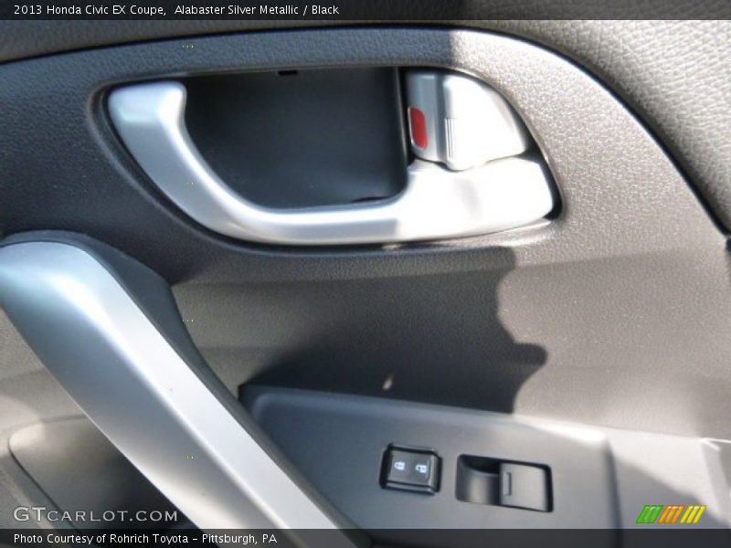 Alabaster Silver Metallic / Black 2013 Honda Civic EX Coupe