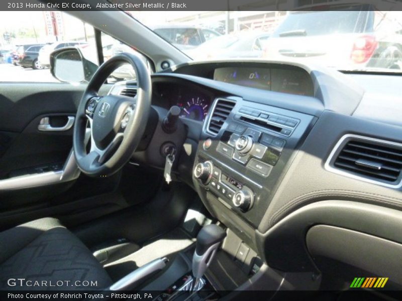 Alabaster Silver Metallic / Black 2013 Honda Civic EX Coupe