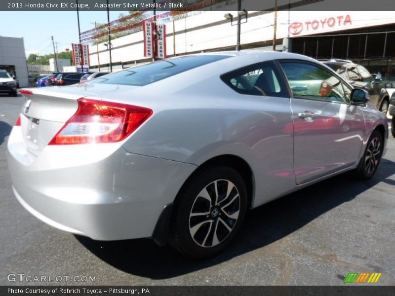 Alabaster Silver Metallic / Black 2013 Honda Civic EX Coupe