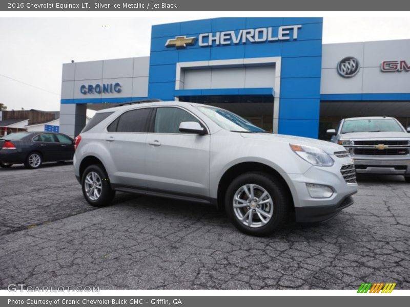 Silver Ice Metallic / Jet Black 2016 Chevrolet Equinox LT