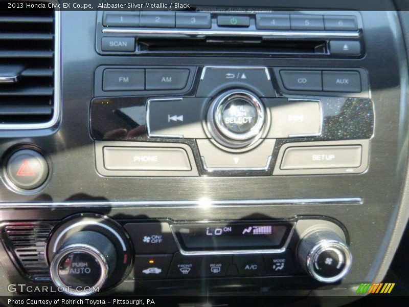 Alabaster Silver Metallic / Black 2013 Honda Civic EX Coupe