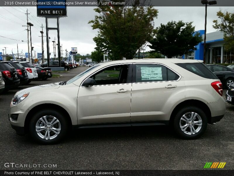 Champagne Silver Metallic / Light Titanium 2016 Chevrolet Equinox LS