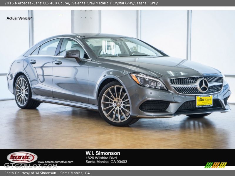 Selenite Grey Metallic / Crystal Grey/Seashell Grey 2016 Mercedes-Benz CLS 400 Coupe