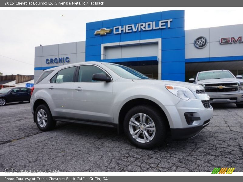 Silver Ice Metallic / Jet Black 2015 Chevrolet Equinox LS
