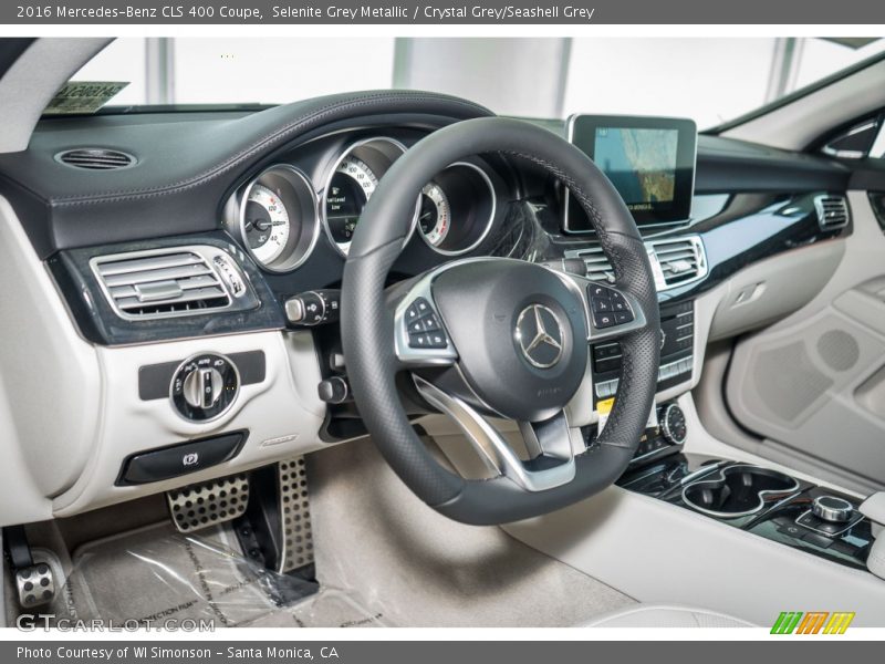 Selenite Grey Metallic / Crystal Grey/Seashell Grey 2016 Mercedes-Benz CLS 400 Coupe