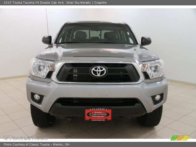 Silver Sky Metallic / Graphite 2015 Toyota Tacoma V6 Double Cab 4x4