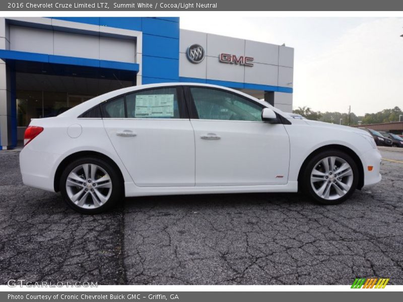 Summit White / Cocoa/Light Neutral 2016 Chevrolet Cruze Limited LTZ
