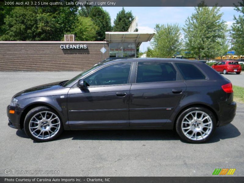 Lava Grey Pearl / Light Grey 2006 Audi A3 3.2 S Line quattro