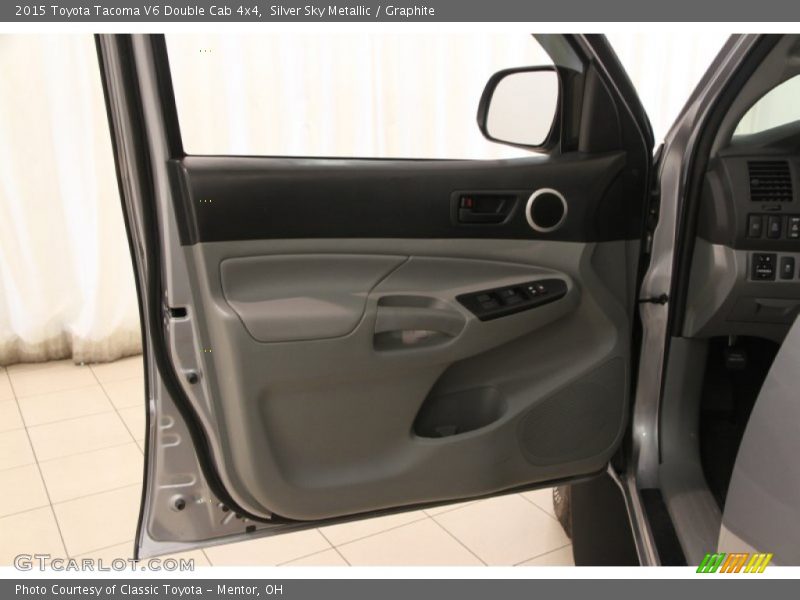 Silver Sky Metallic / Graphite 2015 Toyota Tacoma V6 Double Cab 4x4