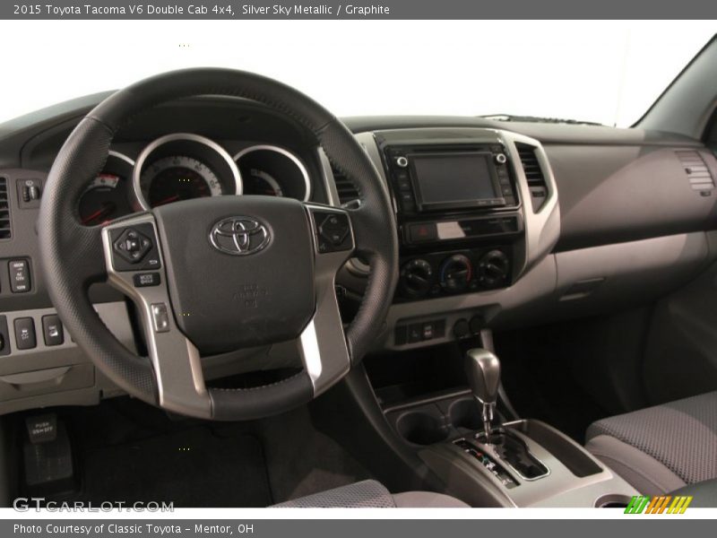 Silver Sky Metallic / Graphite 2015 Toyota Tacoma V6 Double Cab 4x4