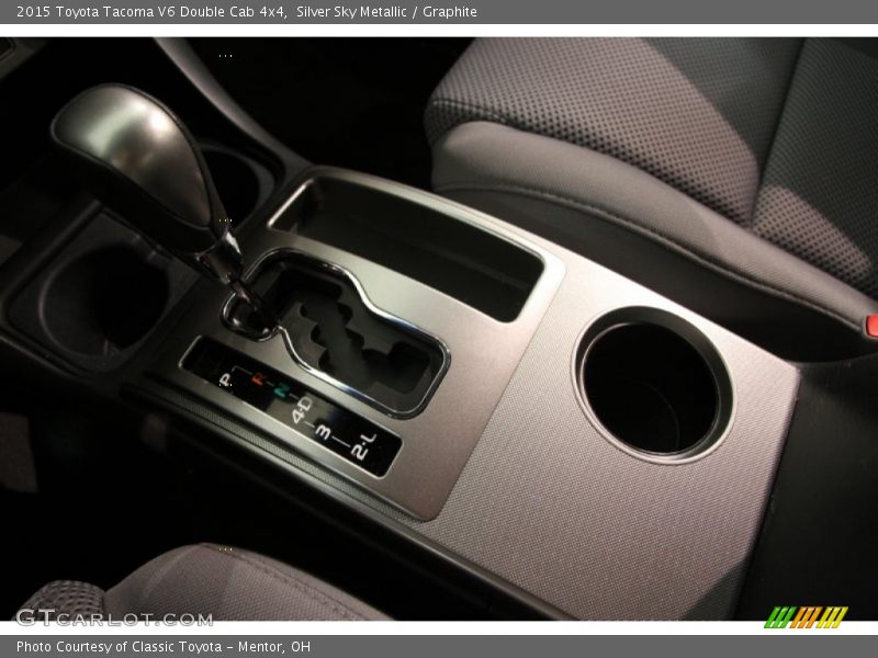Silver Sky Metallic / Graphite 2015 Toyota Tacoma V6 Double Cab 4x4