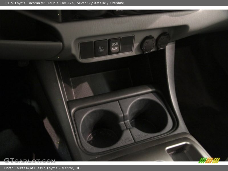 Silver Sky Metallic / Graphite 2015 Toyota Tacoma V6 Double Cab 4x4