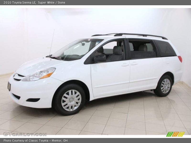 Super White / Stone 2010 Toyota Sienna LE