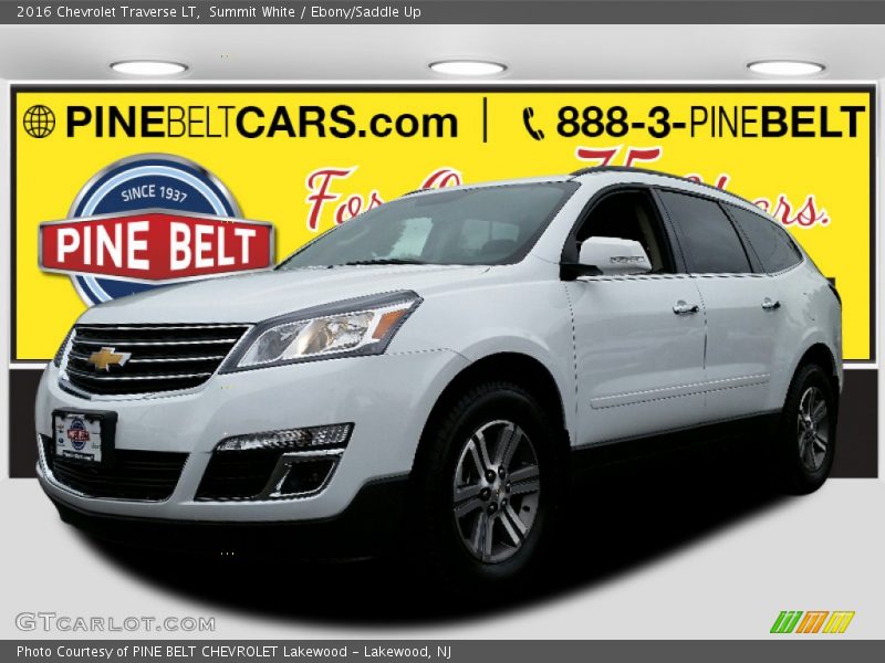 Summit White / Ebony/Saddle Up 2016 Chevrolet Traverse LT