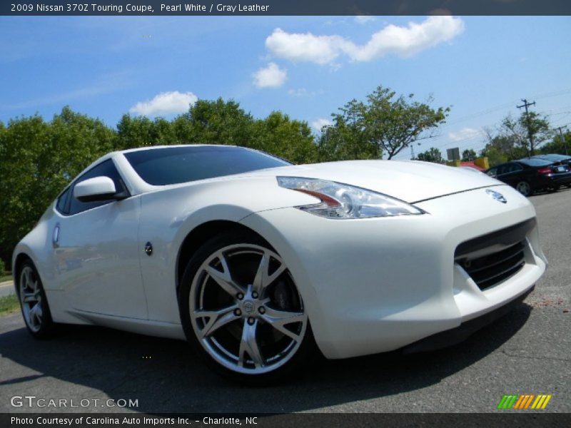 Pearl White / Gray Leather 2009 Nissan 370Z Touring Coupe