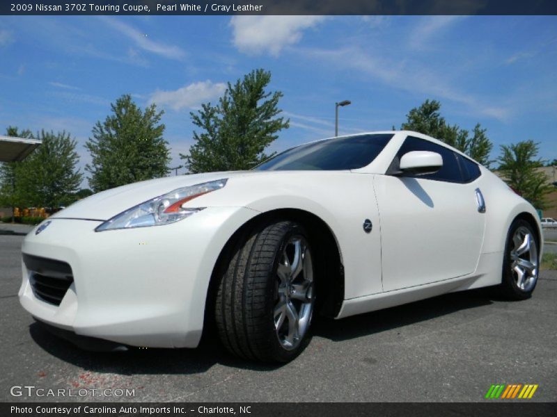 Pearl White / Gray Leather 2009 Nissan 370Z Touring Coupe