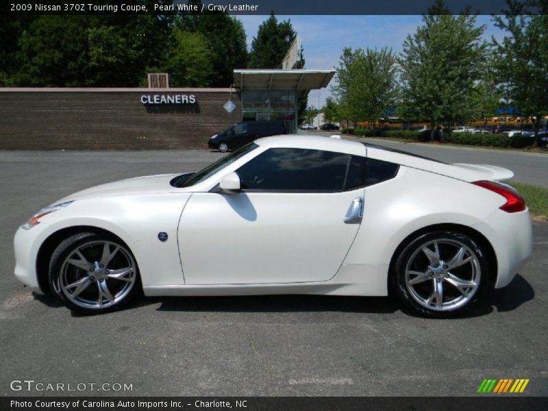 Pearl White / Gray Leather 2009 Nissan 370Z Touring Coupe