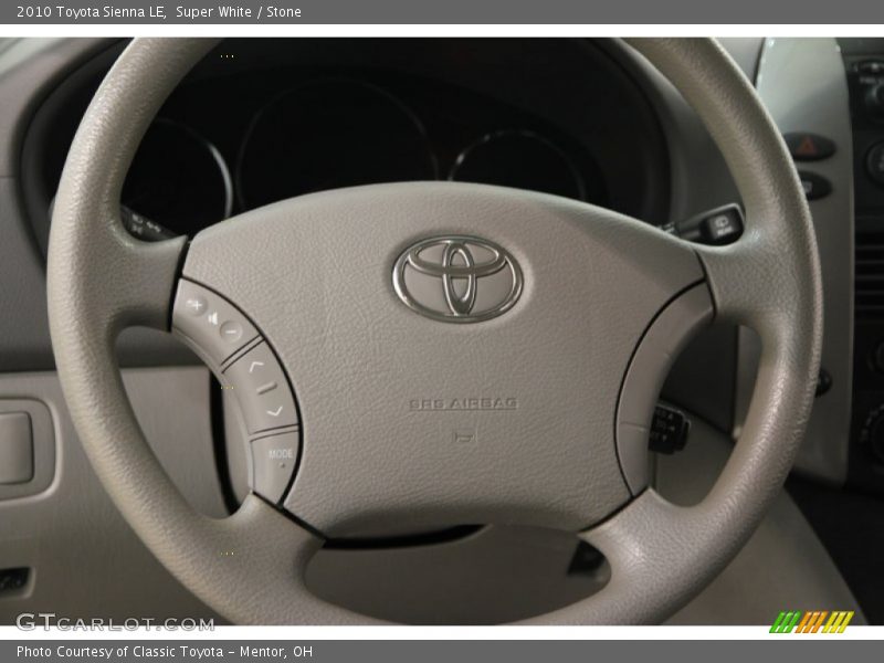 Super White / Stone 2010 Toyota Sienna LE
