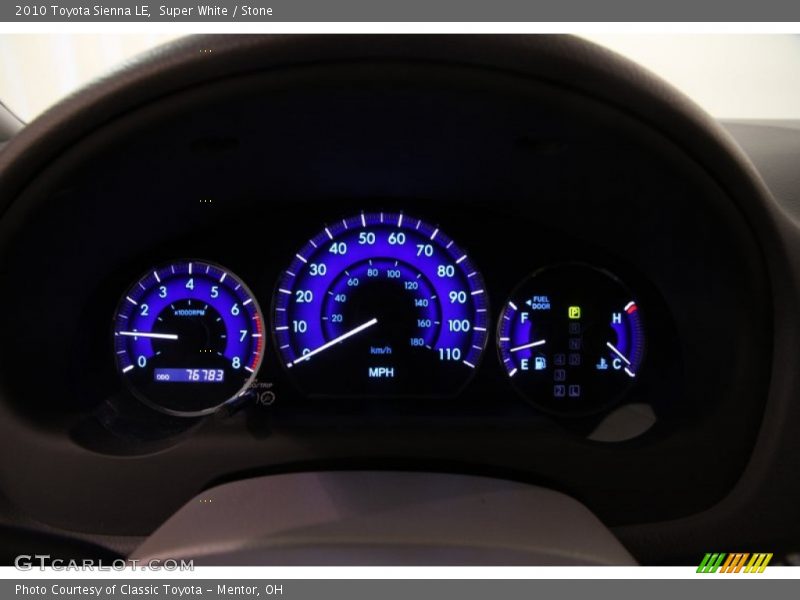 Super White / Stone 2010 Toyota Sienna LE