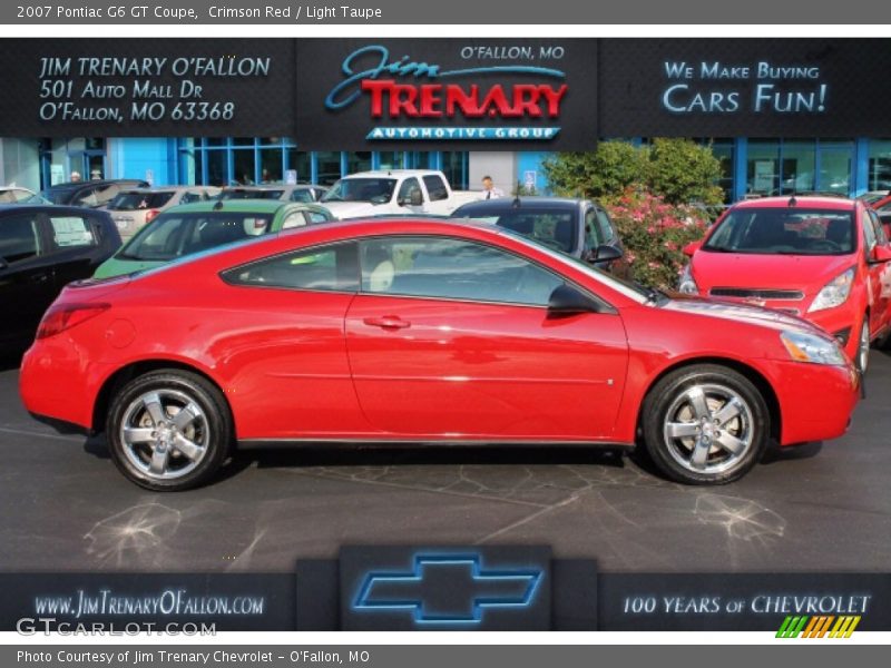 Crimson Red / Light Taupe 2007 Pontiac G6 GT Coupe