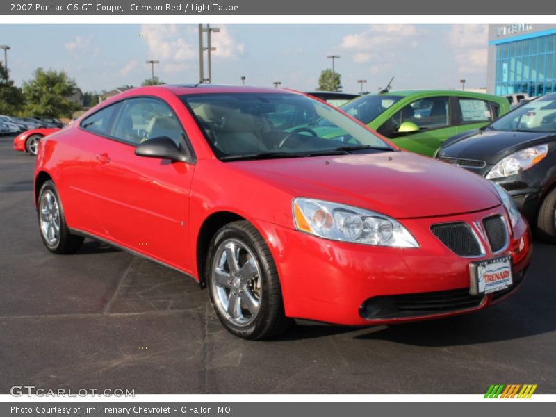 Crimson Red / Light Taupe 2007 Pontiac G6 GT Coupe