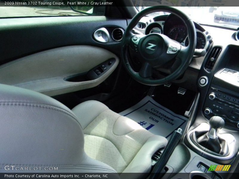 Pearl White / Gray Leather 2009 Nissan 370Z Touring Coupe