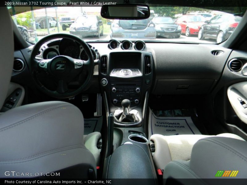Pearl White / Gray Leather 2009 Nissan 370Z Touring Coupe