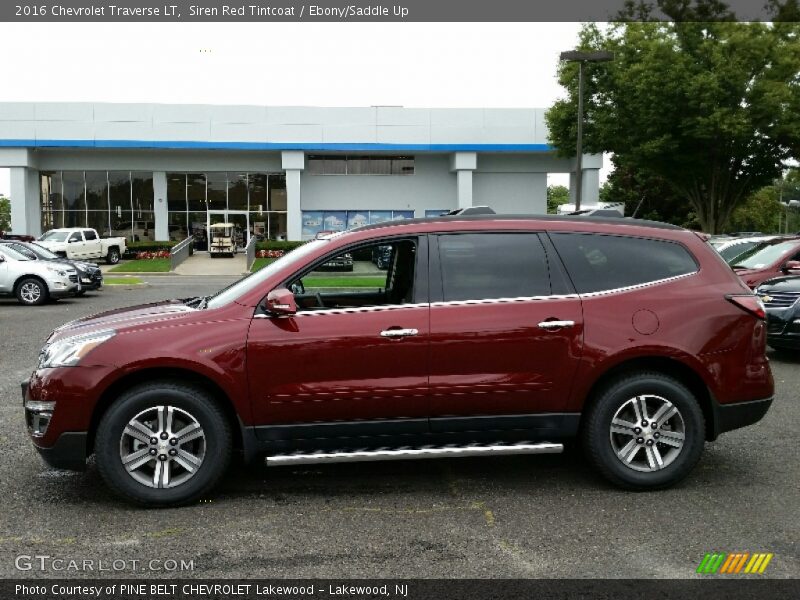 Siren Red Tintcoat / Ebony/Saddle Up 2016 Chevrolet Traverse LT