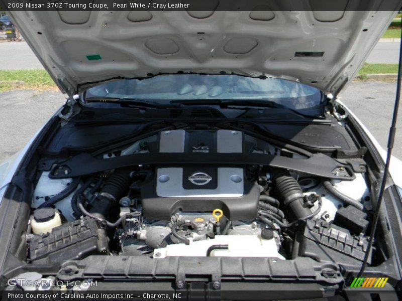 Pearl White / Gray Leather 2009 Nissan 370Z Touring Coupe