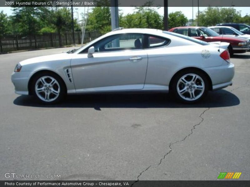 Sterling Silver / Black 2005 Hyundai Tiburon GT