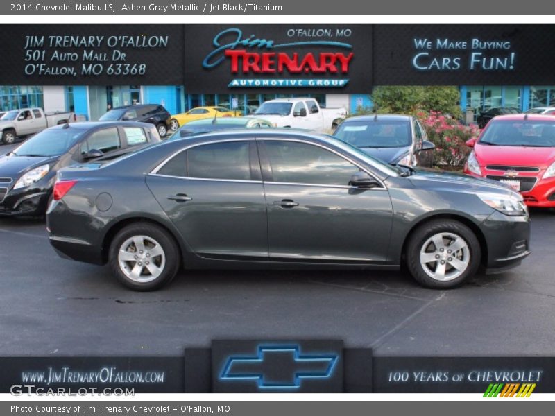 Ashen Gray Metallic / Jet Black/Titanium 2014 Chevrolet Malibu LS