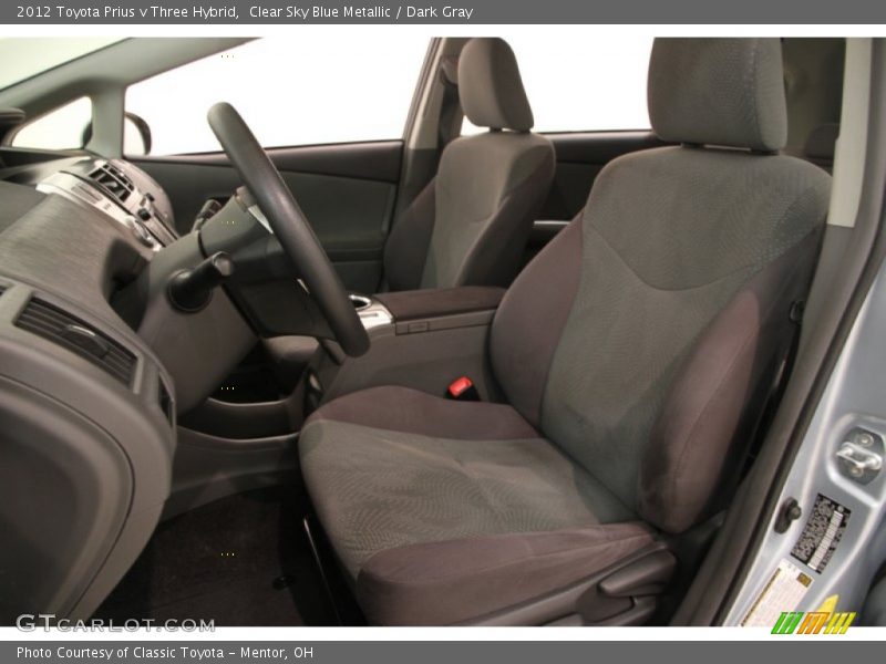 Clear Sky Blue Metallic / Dark Gray 2012 Toyota Prius v Three Hybrid