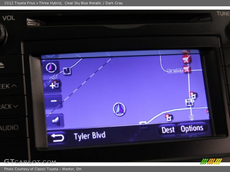 Clear Sky Blue Metallic / Dark Gray 2012 Toyota Prius v Three Hybrid