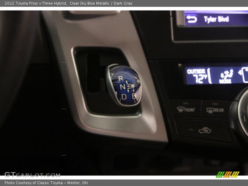 Clear Sky Blue Metallic / Dark Gray 2012 Toyota Prius v Three Hybrid