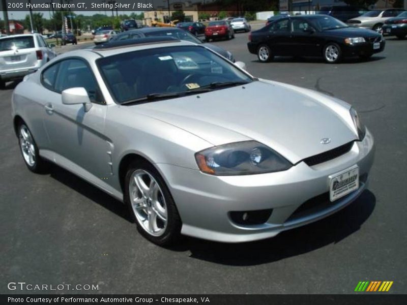 Sterling Silver / Black 2005 Hyundai Tiburon GT