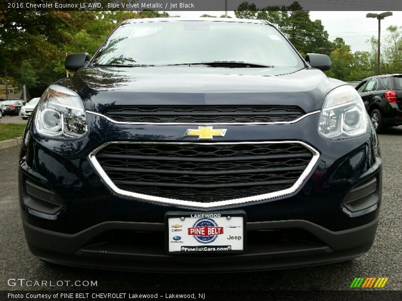 Blue Velvet Metallic / Jet Black 2016 Chevrolet Equinox LS AWD