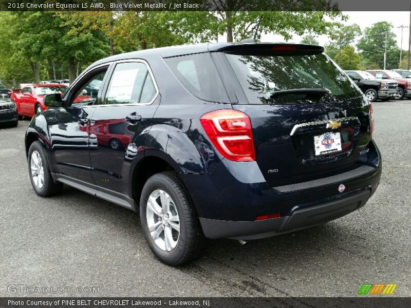 Blue Velvet Metallic / Jet Black 2016 Chevrolet Equinox LS AWD