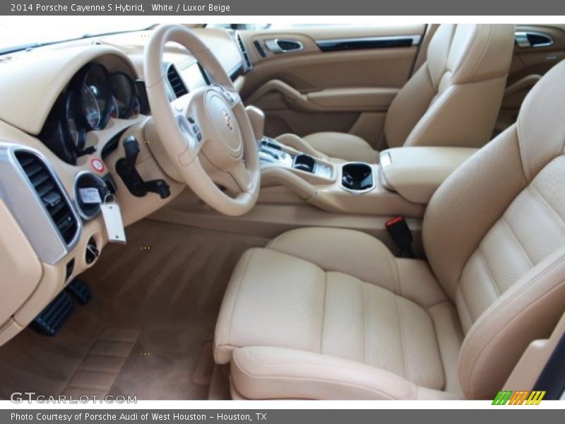 White / Luxor Beige 2014 Porsche Cayenne S Hybrid