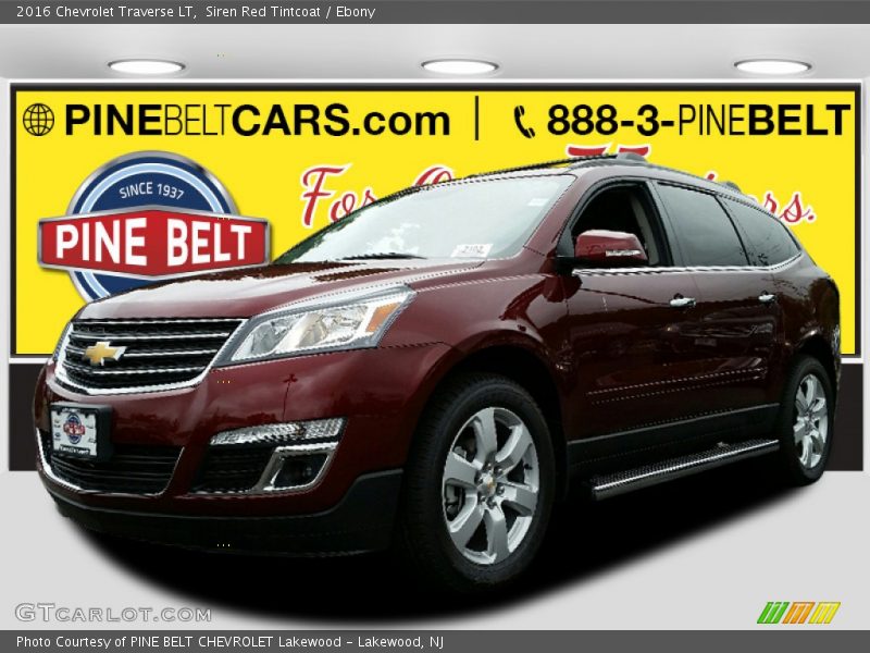 Siren Red Tintcoat / Ebony 2016 Chevrolet Traverse LT