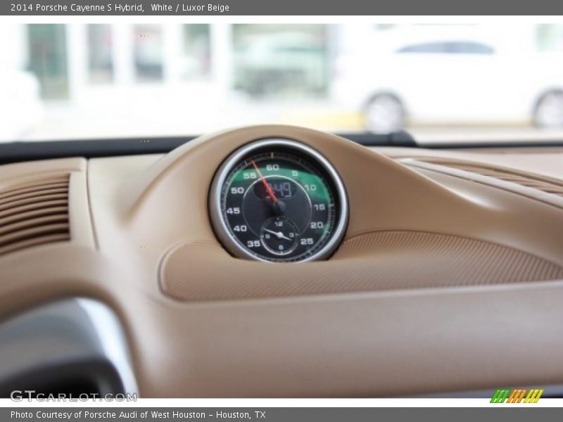 White / Luxor Beige 2014 Porsche Cayenne S Hybrid