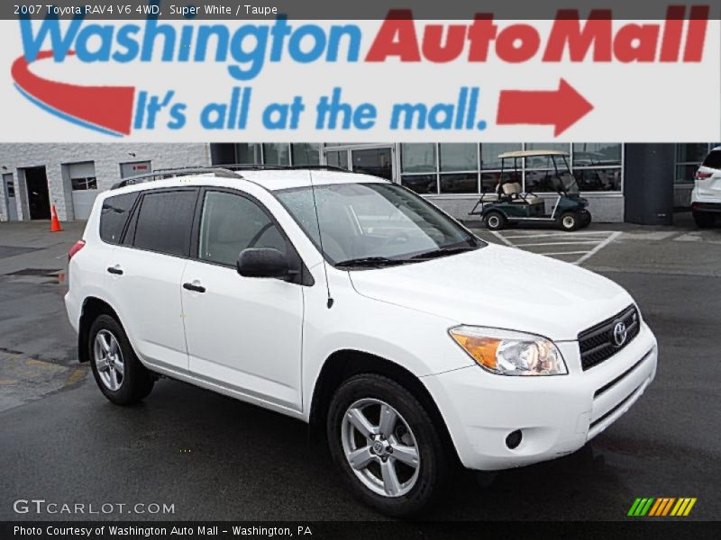 Super White / Taupe 2007 Toyota RAV4 V6 4WD