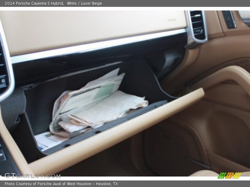 White / Luxor Beige 2014 Porsche Cayenne S Hybrid