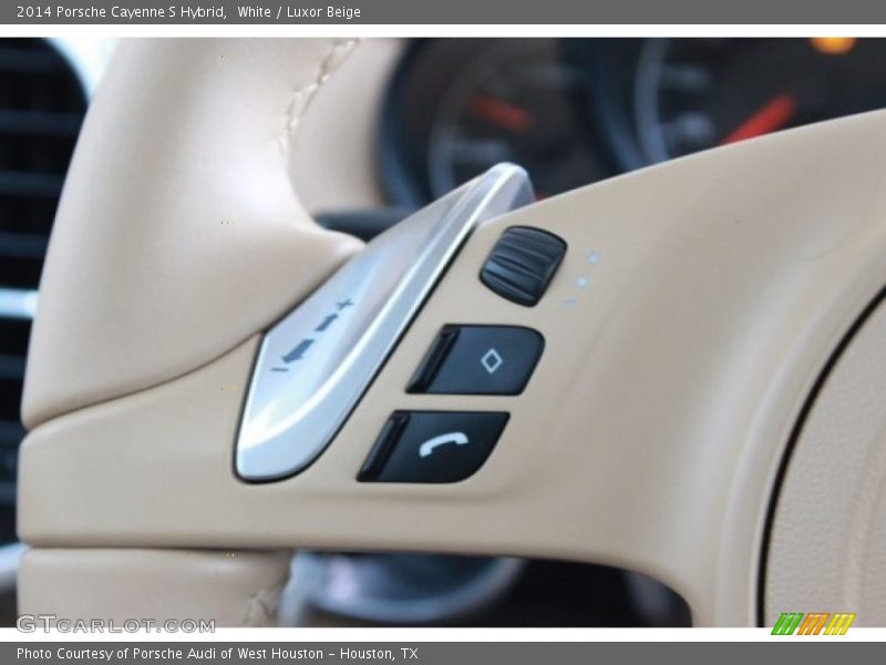 White / Luxor Beige 2014 Porsche Cayenne S Hybrid