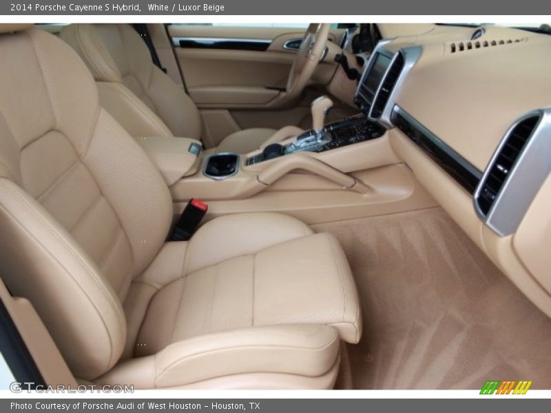 White / Luxor Beige 2014 Porsche Cayenne S Hybrid