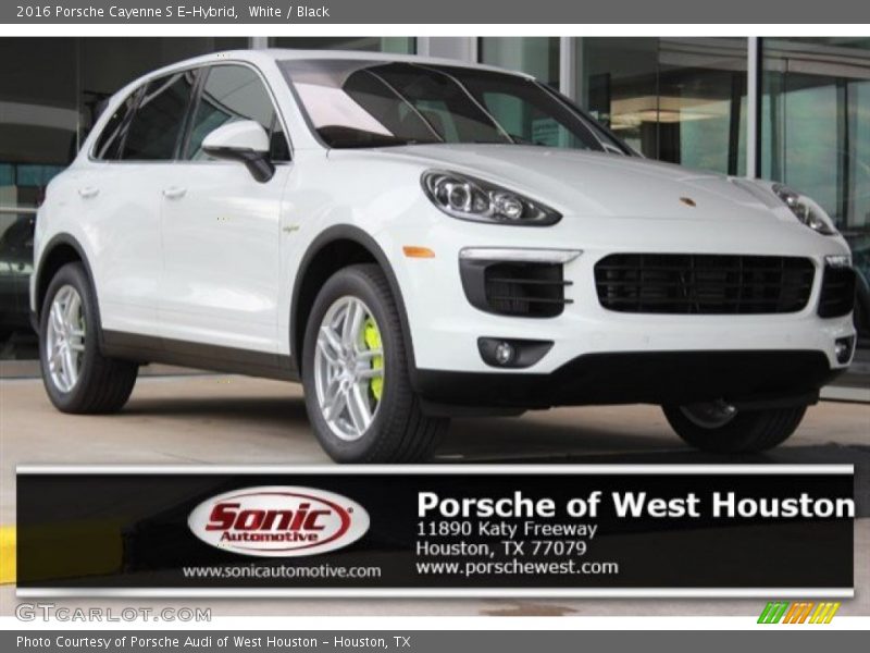 White / Black 2016 Porsche Cayenne S E-Hybrid