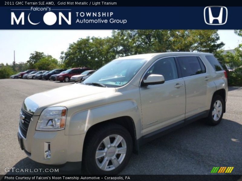 Gold Mist Metallic / Light Titanium 2011 GMC Terrain SLE AWD