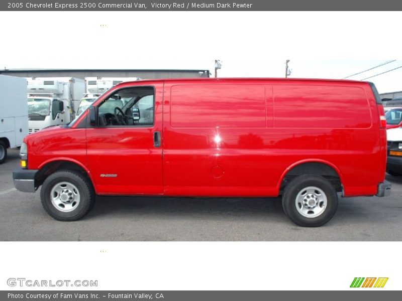 Victory Red / Medium Dark Pewter 2005 Chevrolet Express 2500 Commercial Van