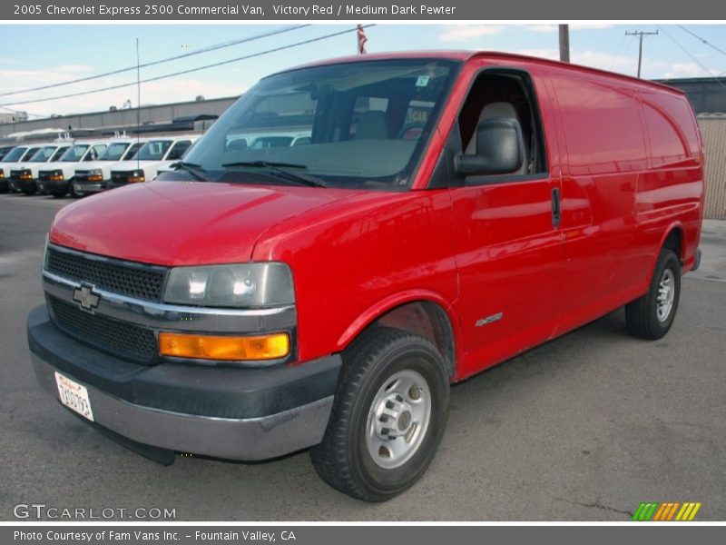 Victory Red / Medium Dark Pewter 2005 Chevrolet Express 2500 Commercial Van
