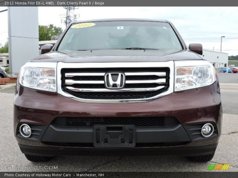 Dark Cherry Pearl II / Beige 2012 Honda Pilot EX-L 4WD