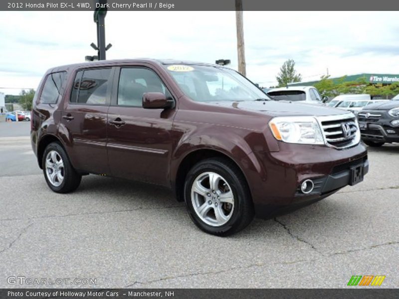 Dark Cherry Pearl II / Beige 2012 Honda Pilot EX-L 4WD